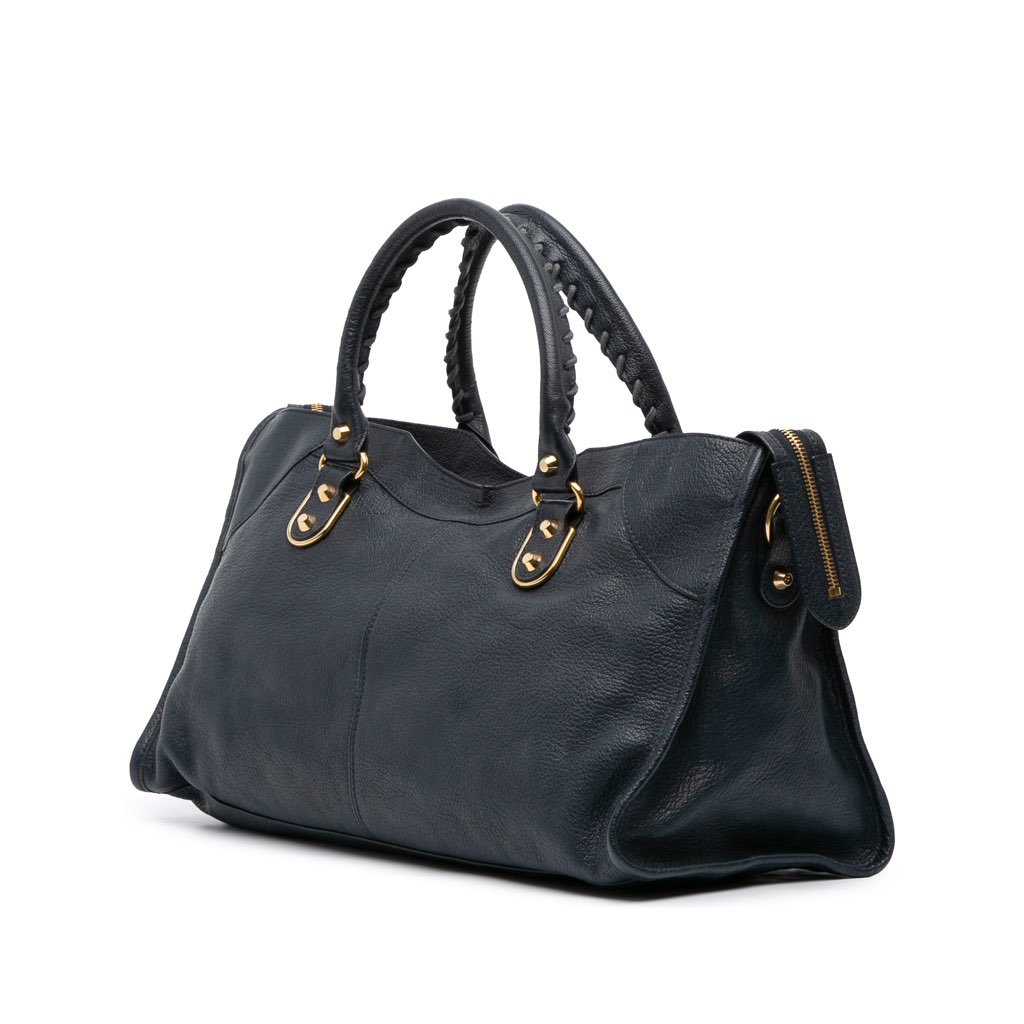 Balenciaga Goatskin Motocross Classic Metallic Edge Part Time Satchel - 2