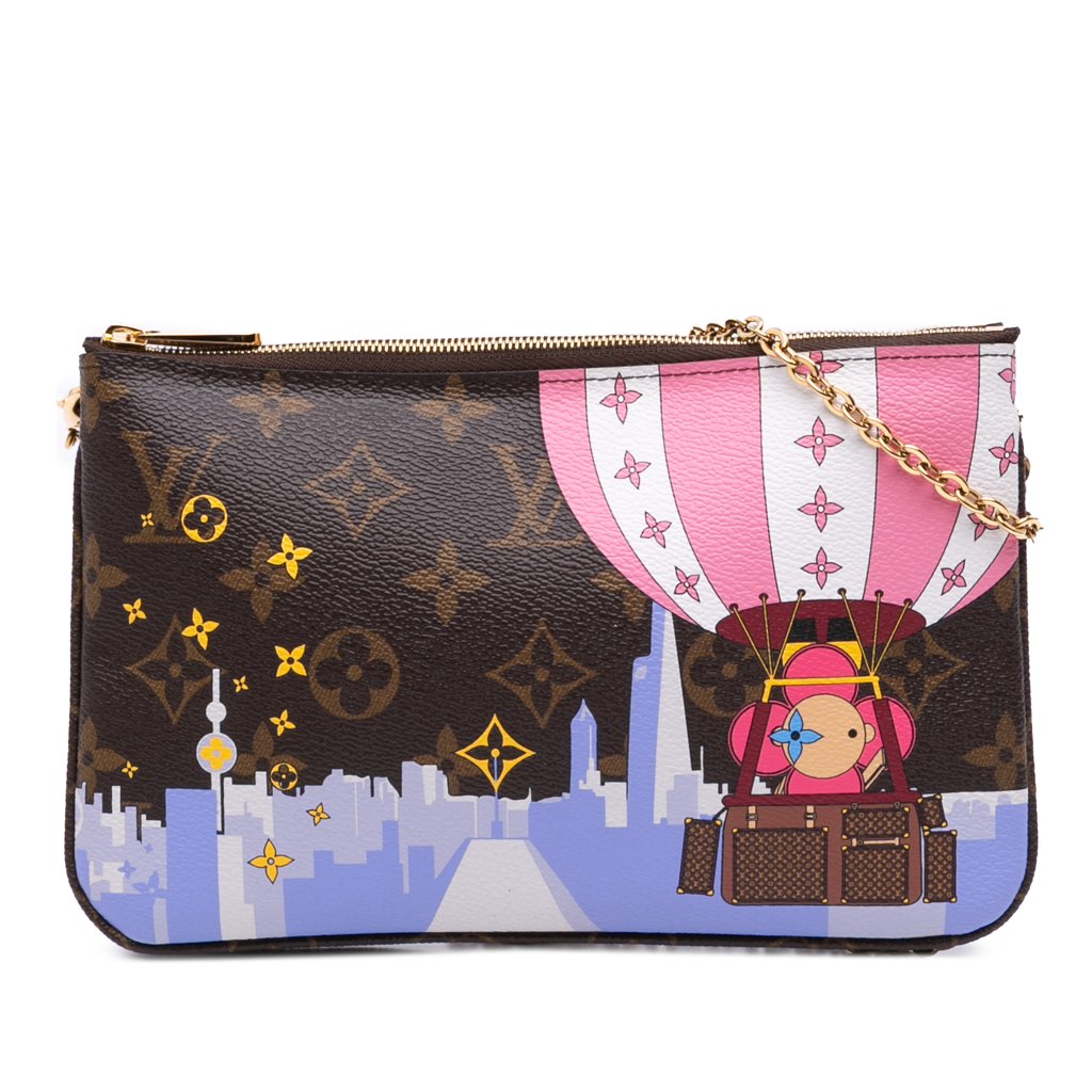 Louis Vuitton Monogram Double Zip Pochette Illustre Vivienne Shanghai
