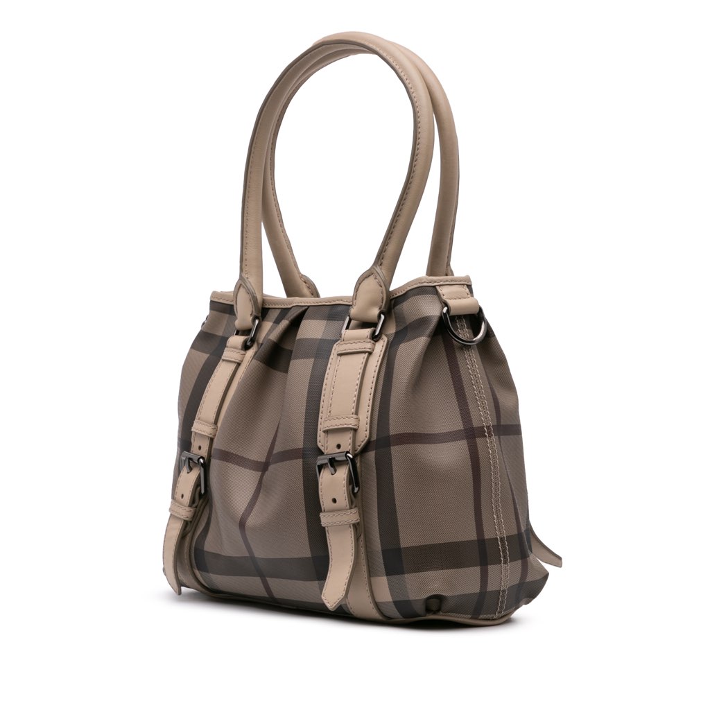 Burberry Smoke Check Coated Canvas Northfield Satchel - 2