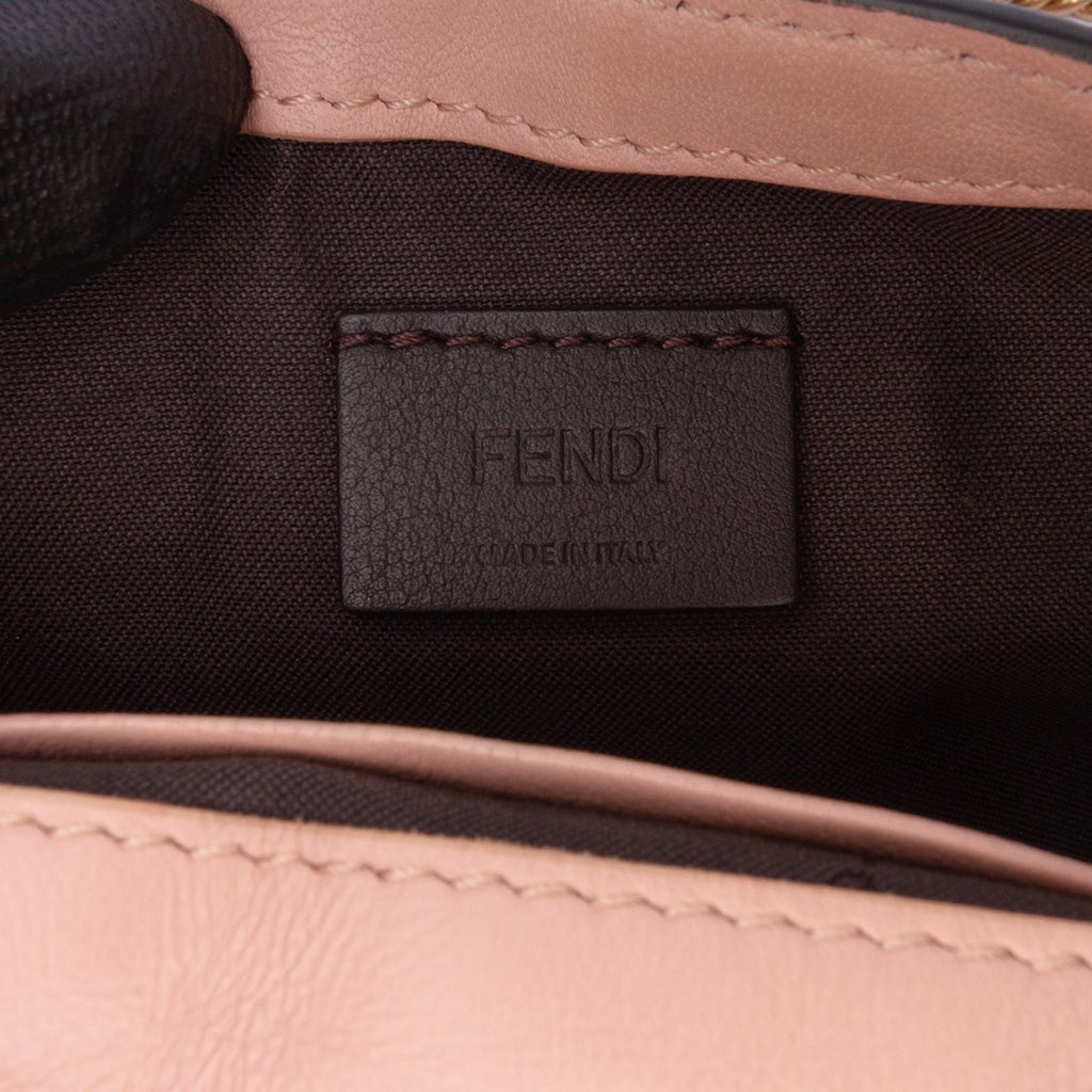 Fendi Mini Zucca Embossed Leather Baguette Satchel - Side view