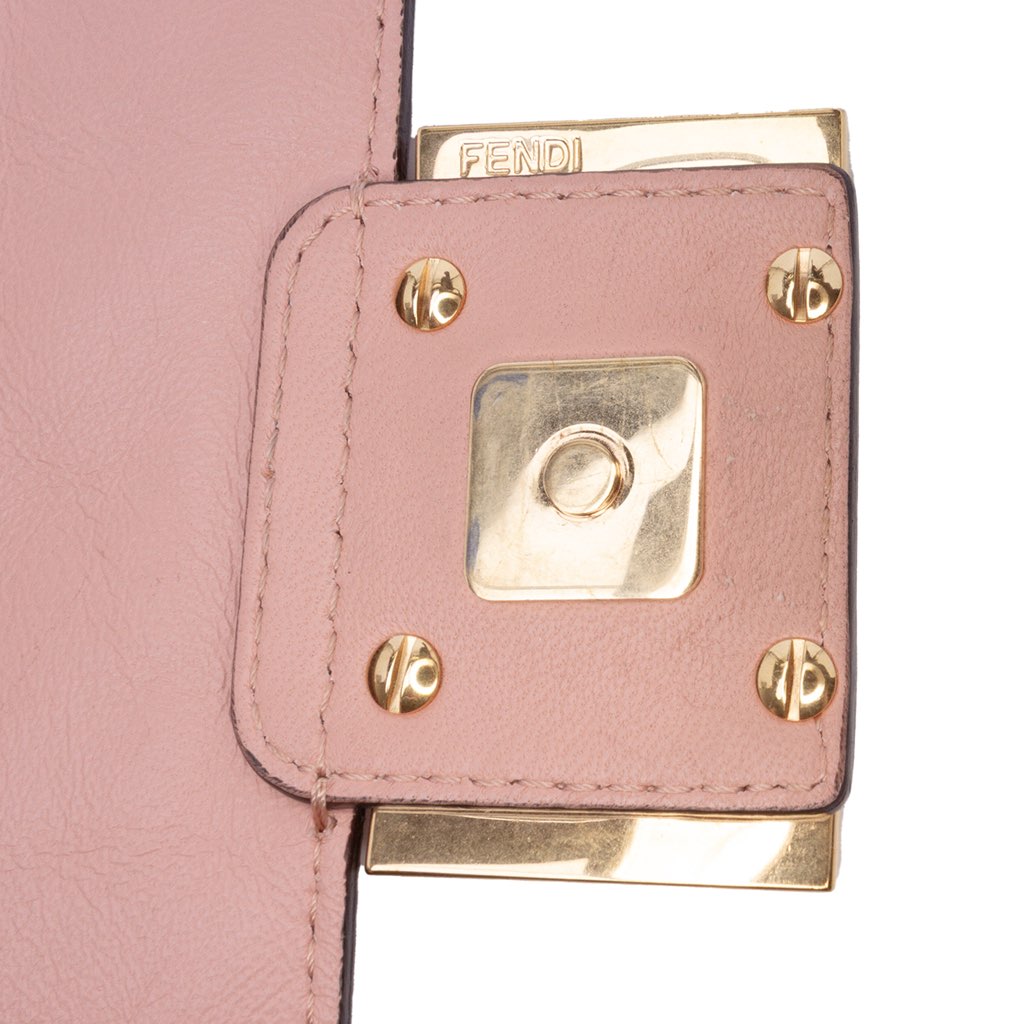 Fendi Mini Zucca Embossed Leather Baguette Satchel - Detail 2