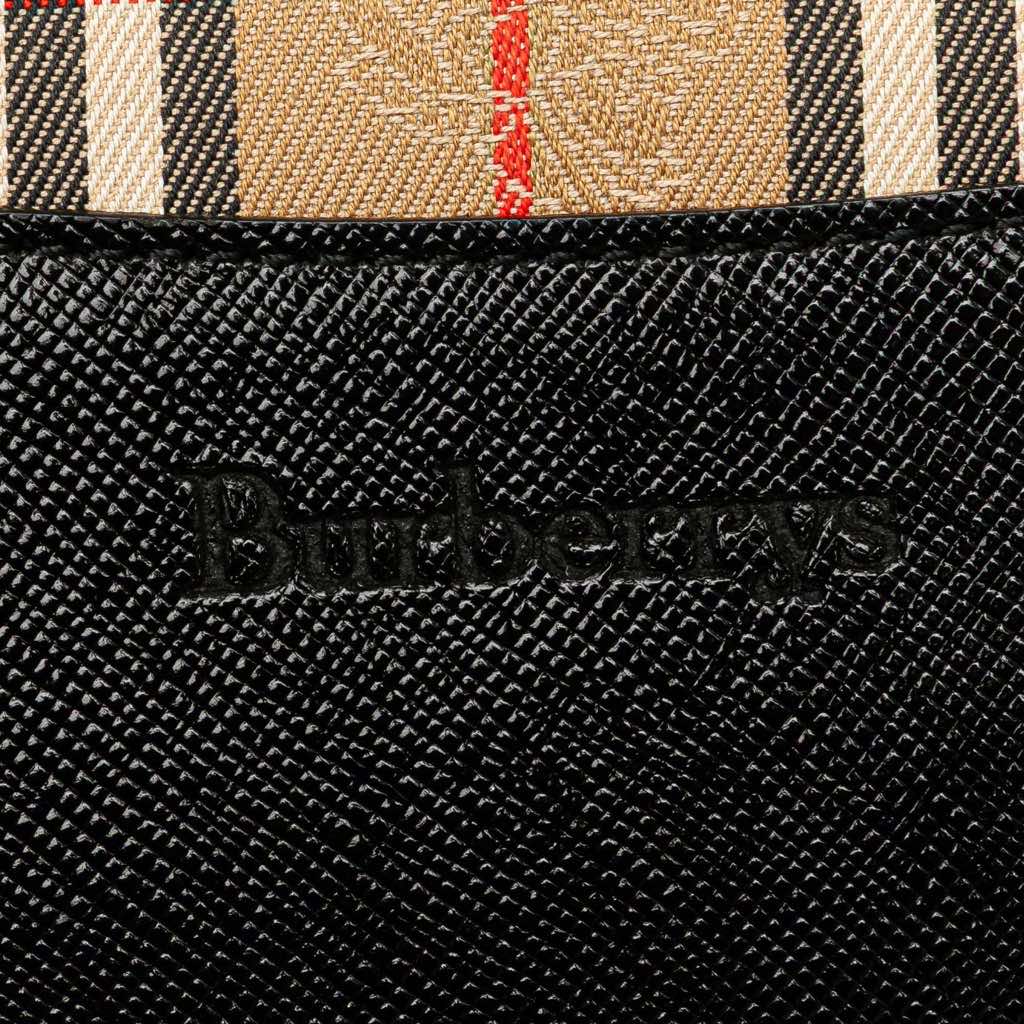 Burberry Haymarket Check Canvas Handbag - 5