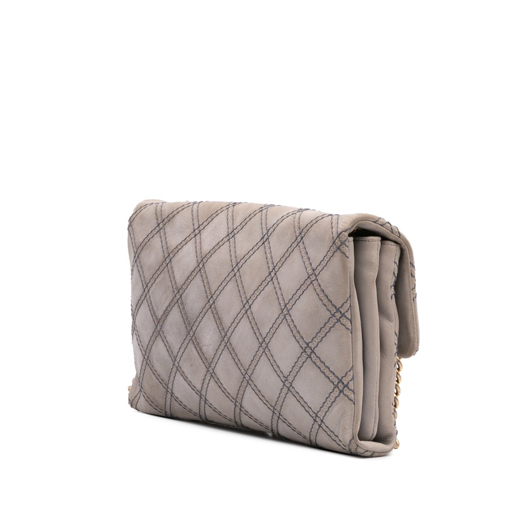 Chanel Jumbo Quilted Calfskin Triple Stitched Flap - Back view