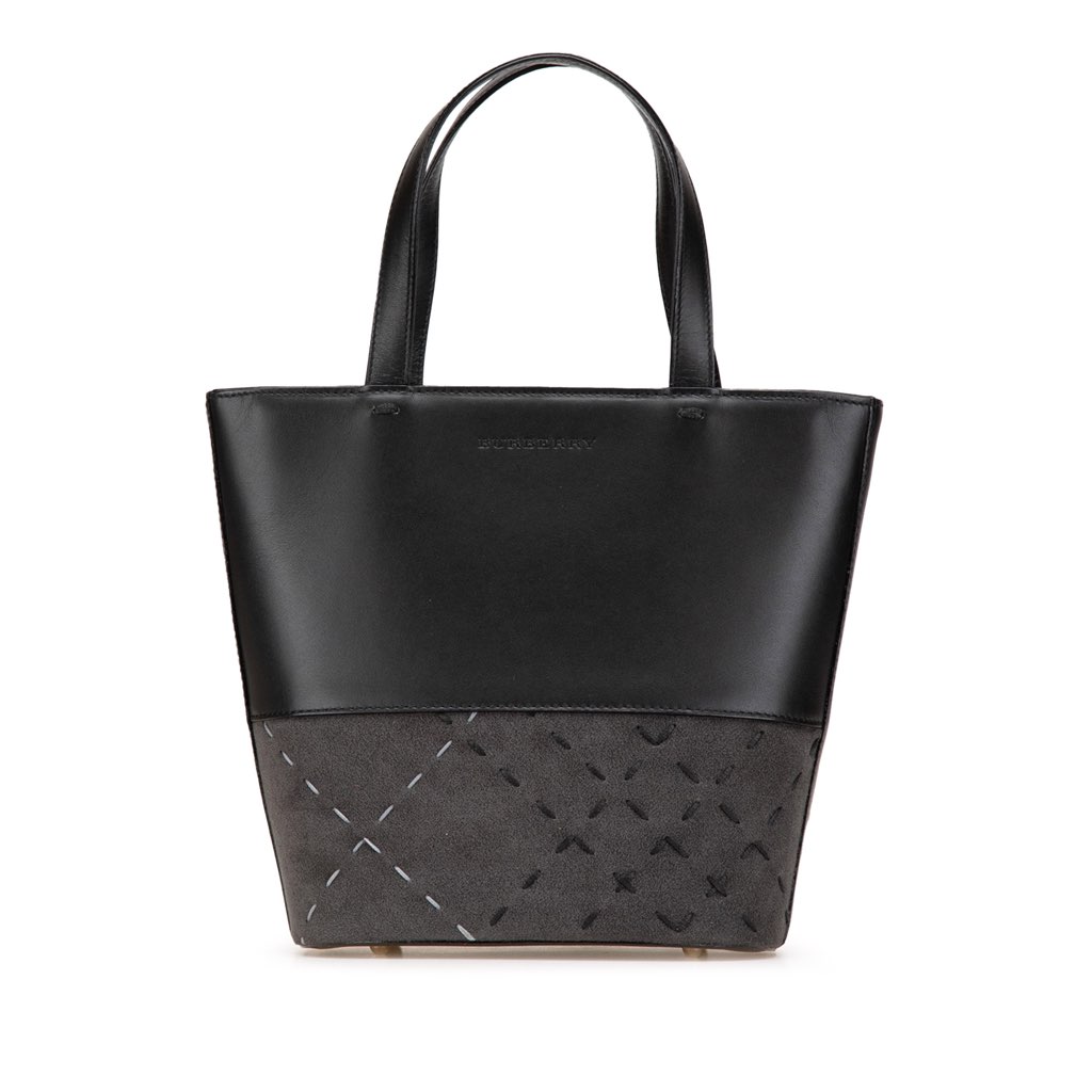 Burberry Calfskin and Suede Tote