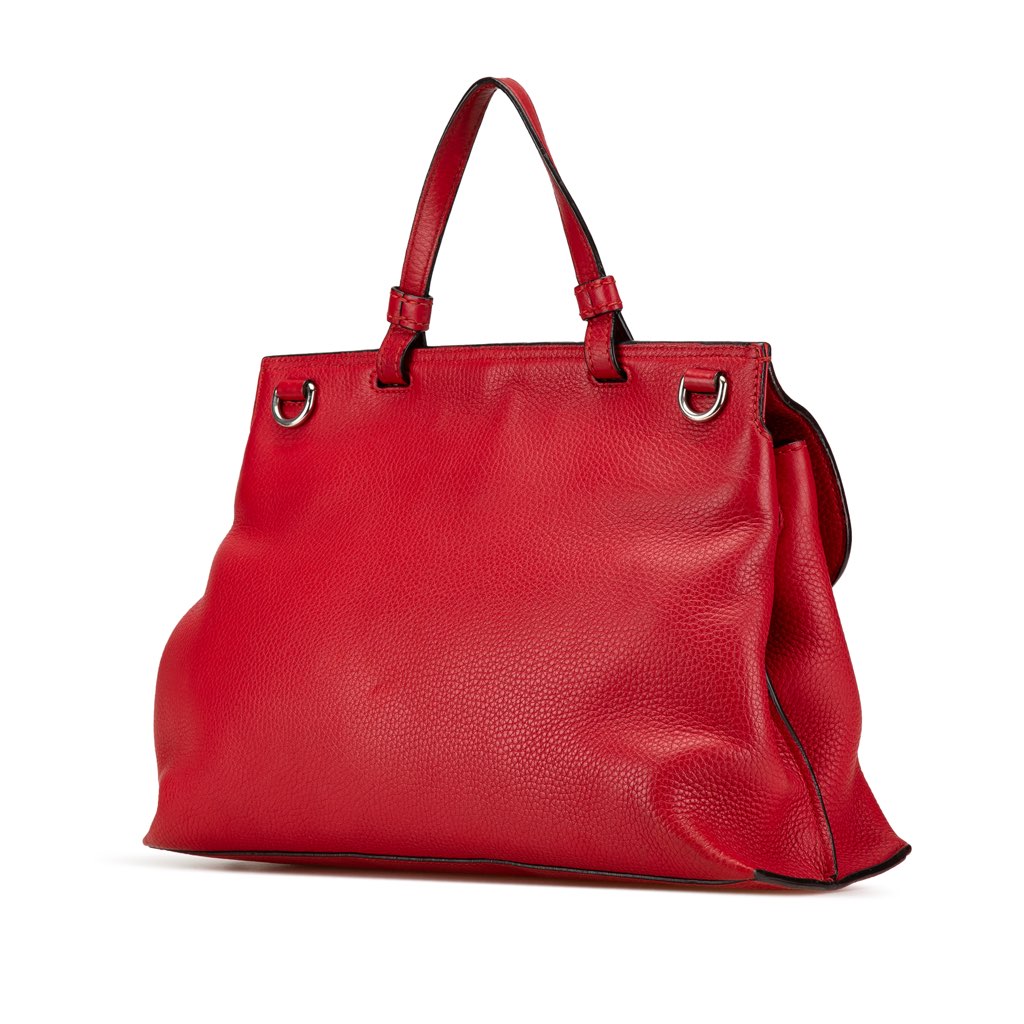 Gucci Medium Leather Bamboo Daily Satchel - 2