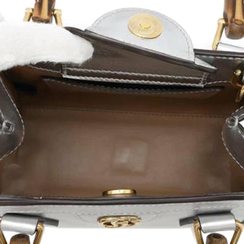 Gucci Mini Calfskin Bamboo Diana Satchel - 4
