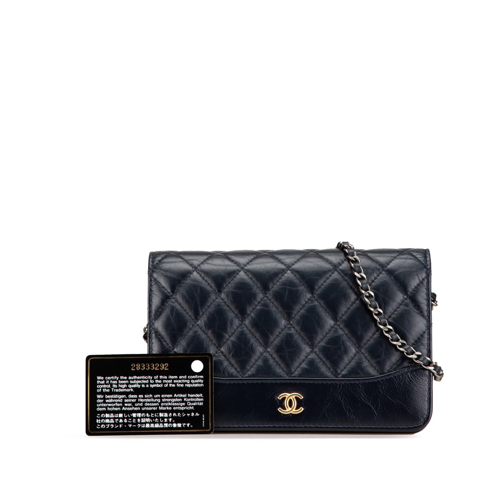 Chanel Quilted Aged Calfskin Gabrielle Wallet On Chain - Image 15