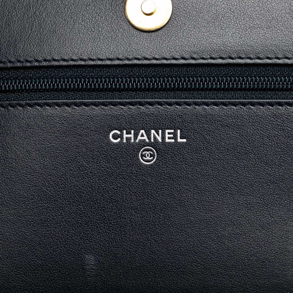 Chanel Quilted Aged Calfskin Gabrielle Wallet On Chain - Side view