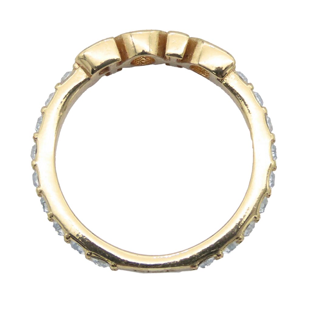 Dior Gold Plated Crystal DioRevolution Ring - 3