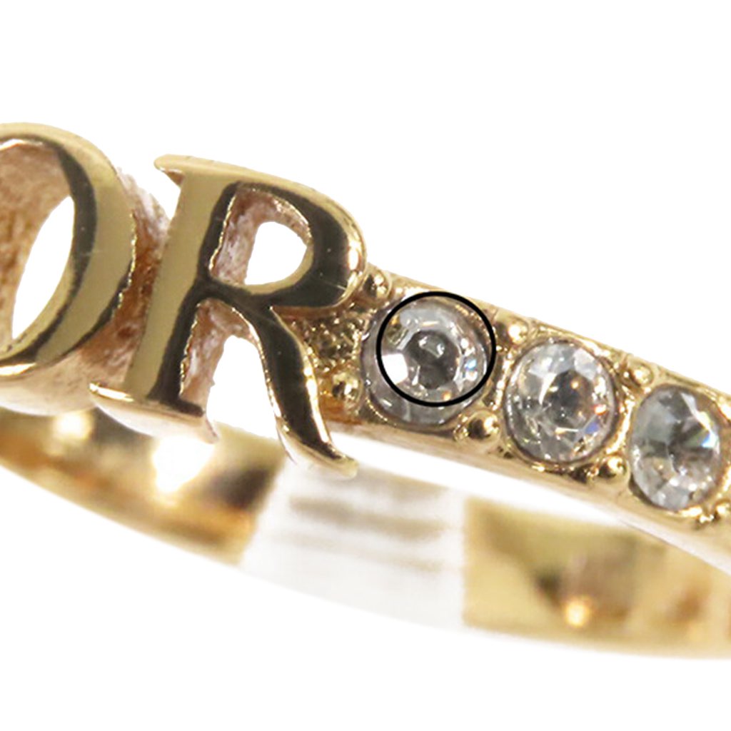 Dior Gold Plated Crystal DioRevolution Ring - 5
