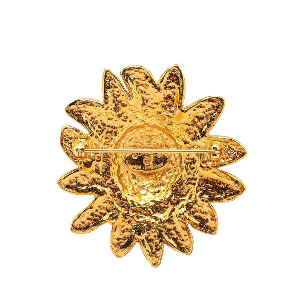 Chanel Gold Plated Lion Pin Brooch - 2