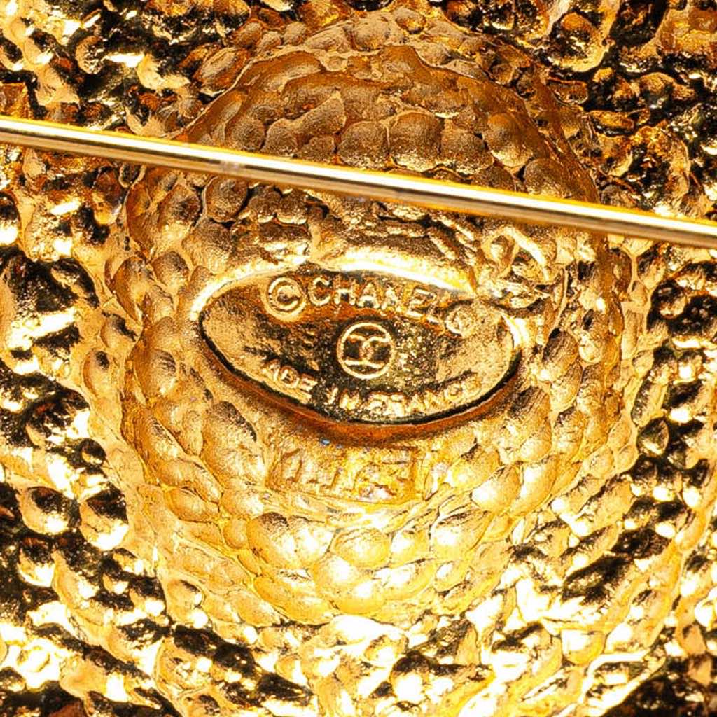 Chanel Gold Plated Lion Pin Brooch - 3