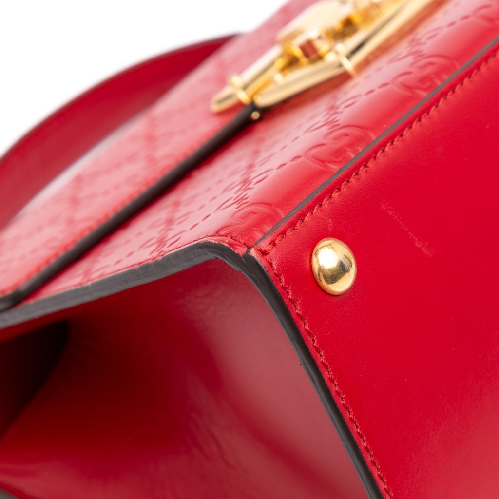 Gucci Small Guccissima Padlock Satchel - Image 10