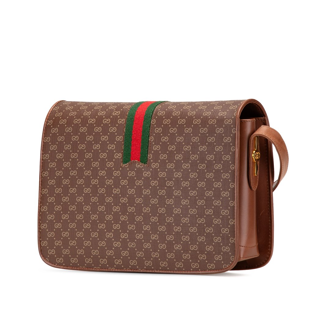 Gucci Micro GG Coated Canvas Web Shoulder Bag - 2