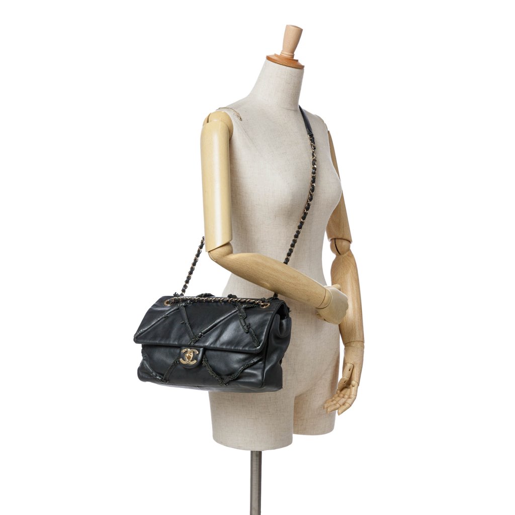 Chanel CC Lambskin Fringe Single Flap - Image 12