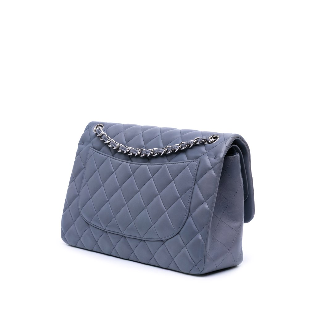 Chanel Jumbo Classic Lambskin Double Flap - Back view