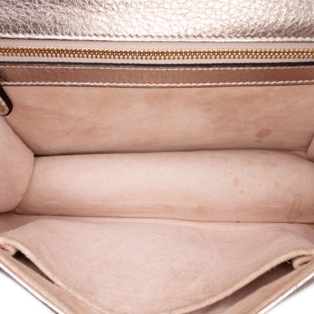 Dior Small Metallic Grained Calfskin Diorama Flap - 4