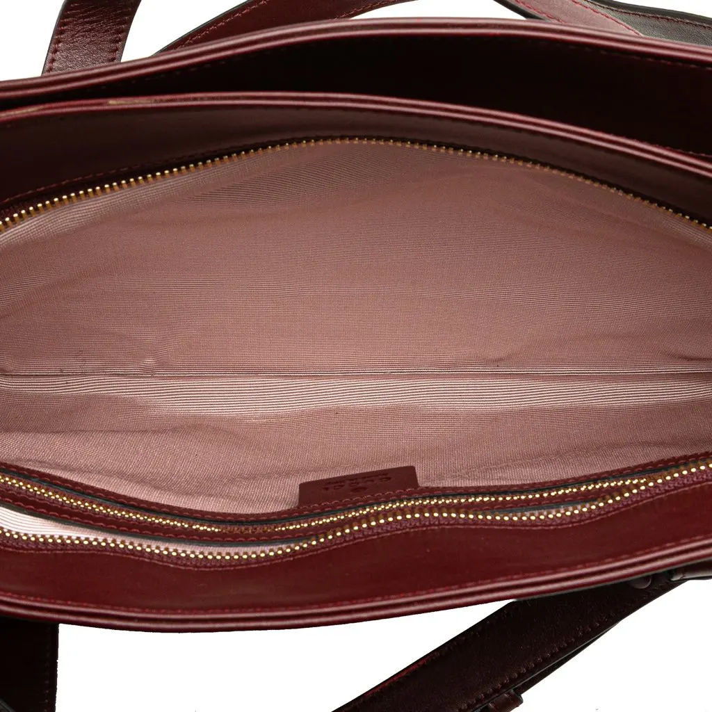 Gucci Large Leather Arli Shoulder Bag Red Leather Very good - Model View