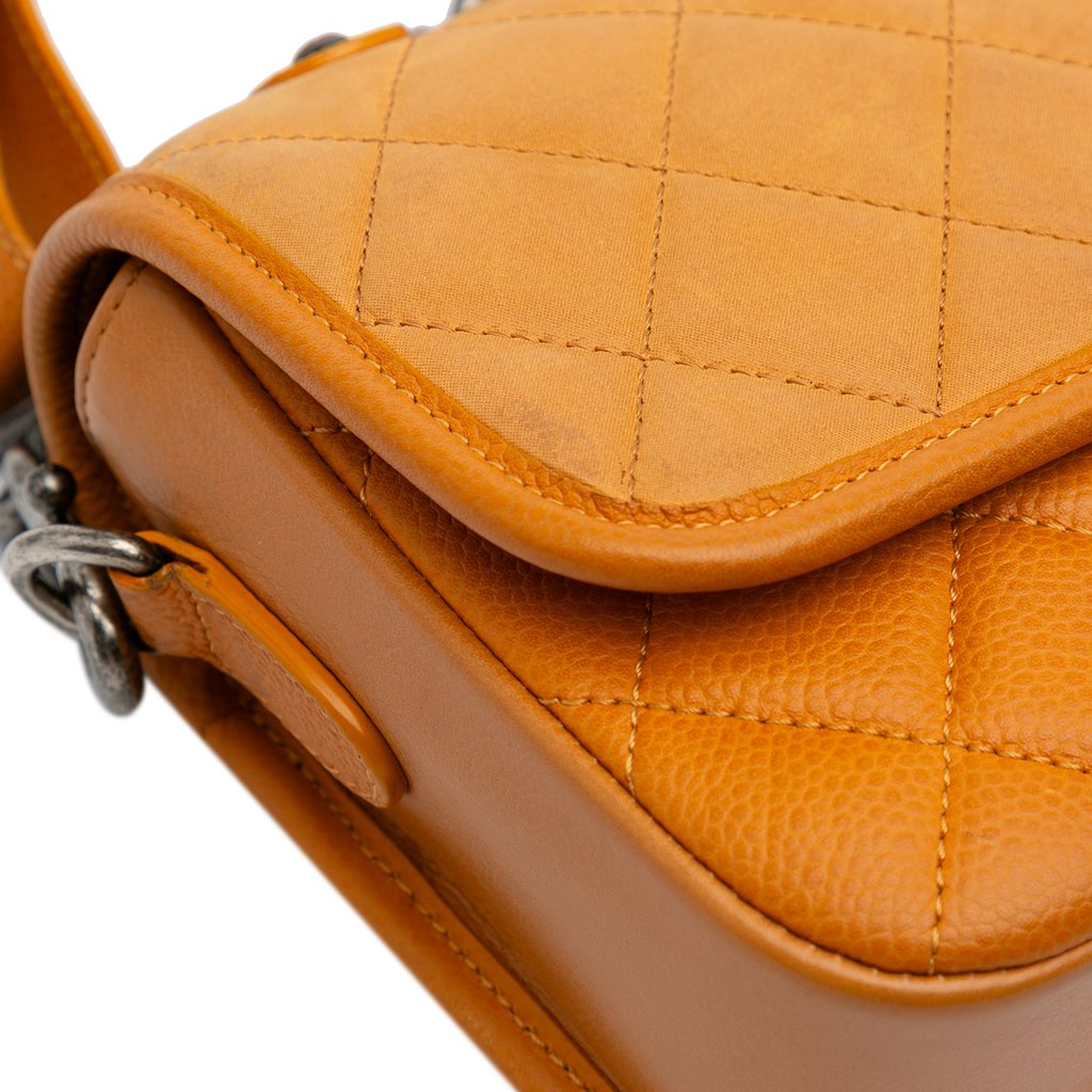 Chanel Small Quilted Iridescent Calfskin and Caviar Daily Carry Flap - Image 10