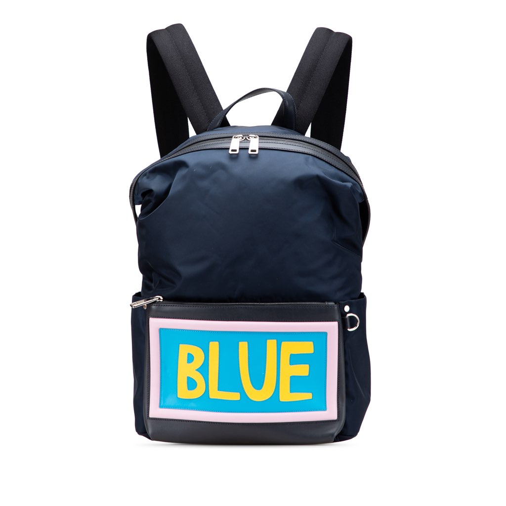 Fendi Nylon Vocabulary Blue Backpack