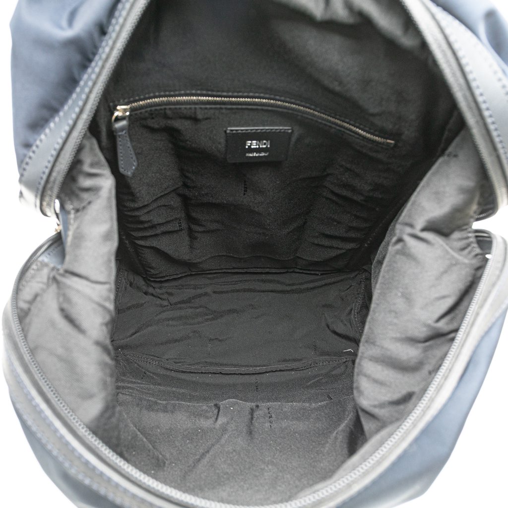 Fendi Nylon Vocabulary Blue Backpack - 4