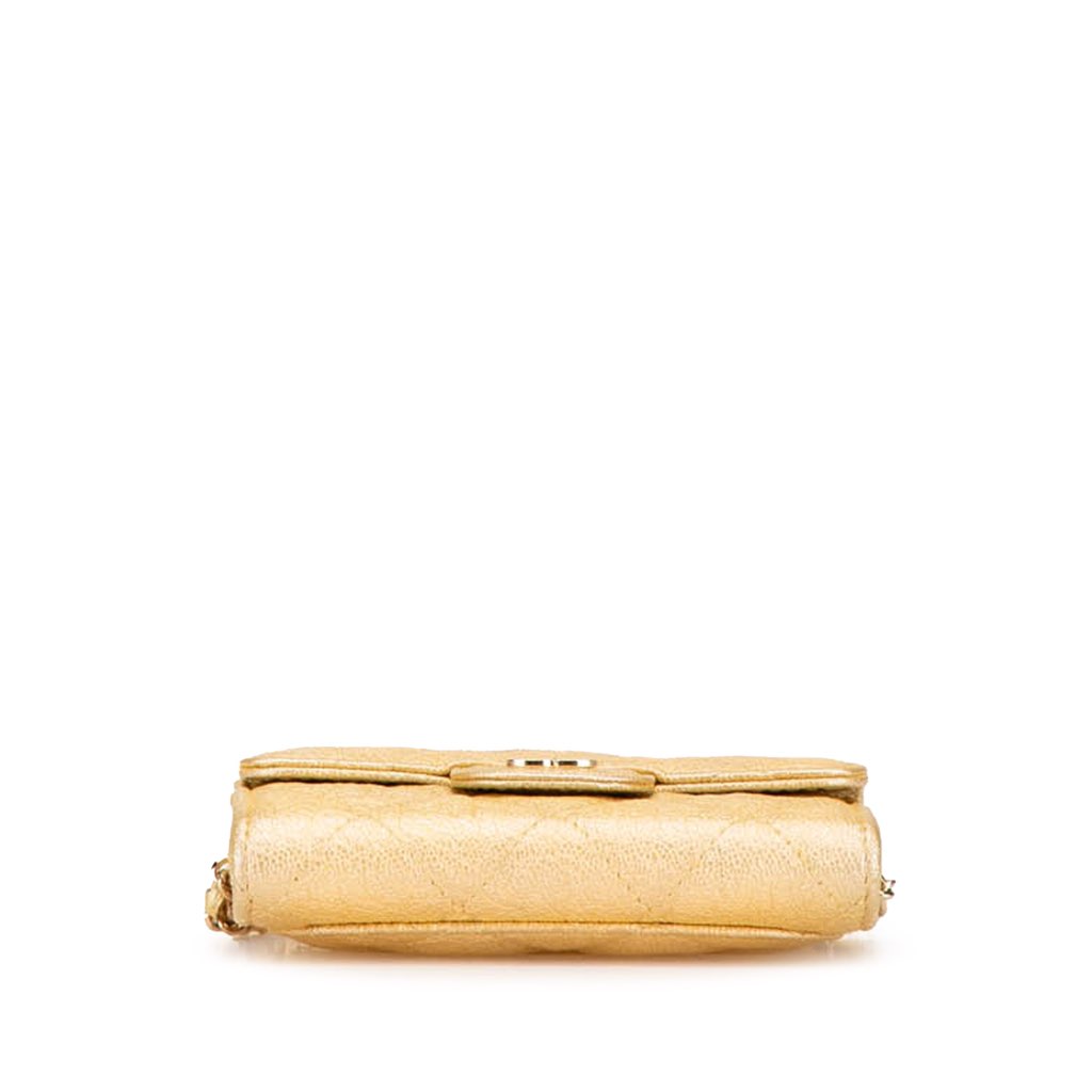 Chanel CC Quilted Iridescent Caviar Flap Card Holder on Chain - 3