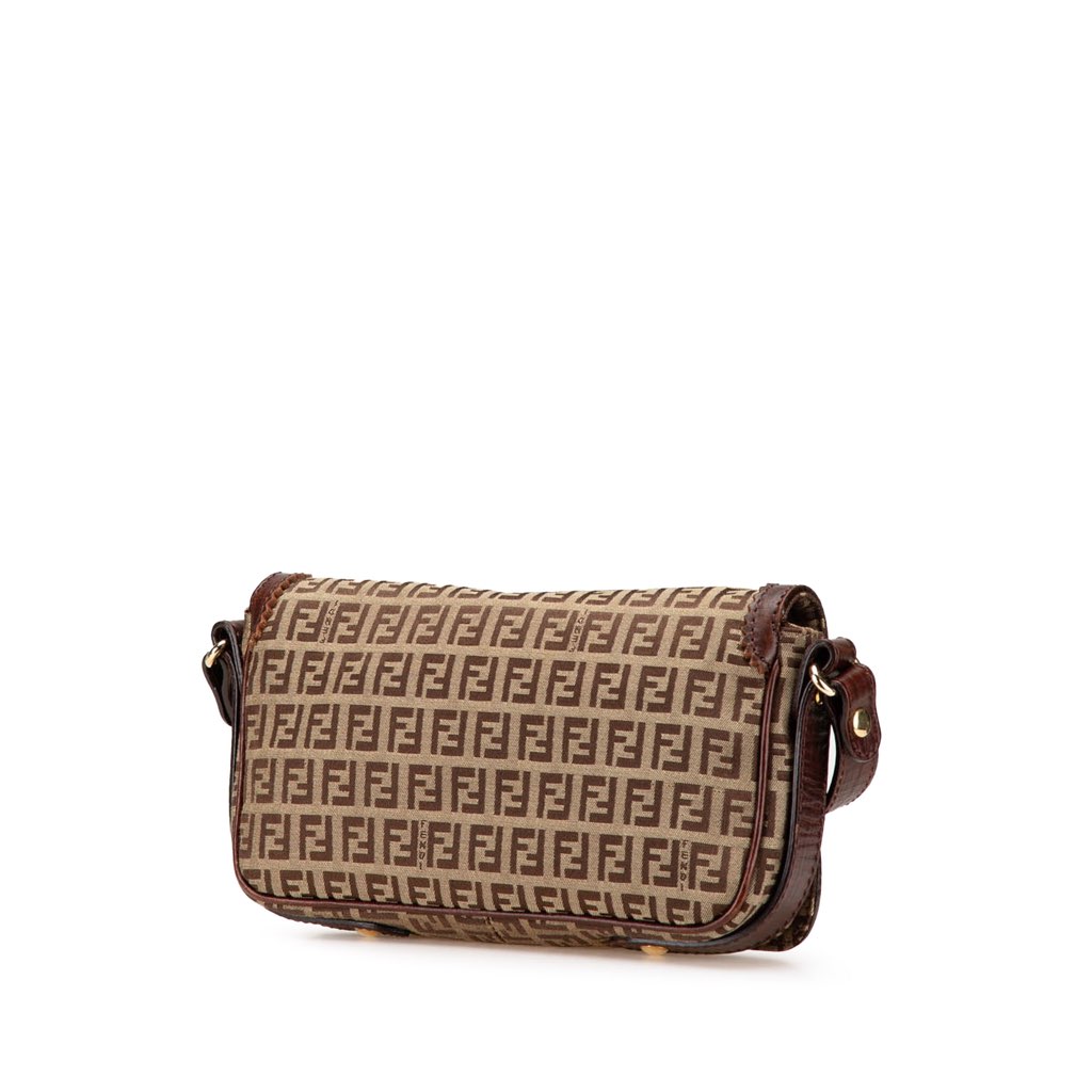 Fendi Zucchino Canvas Shoulder Bag - 2