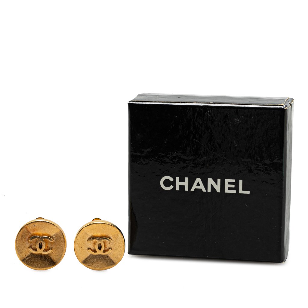 Chanel Gold Plated CC Clip on Earrings - 4