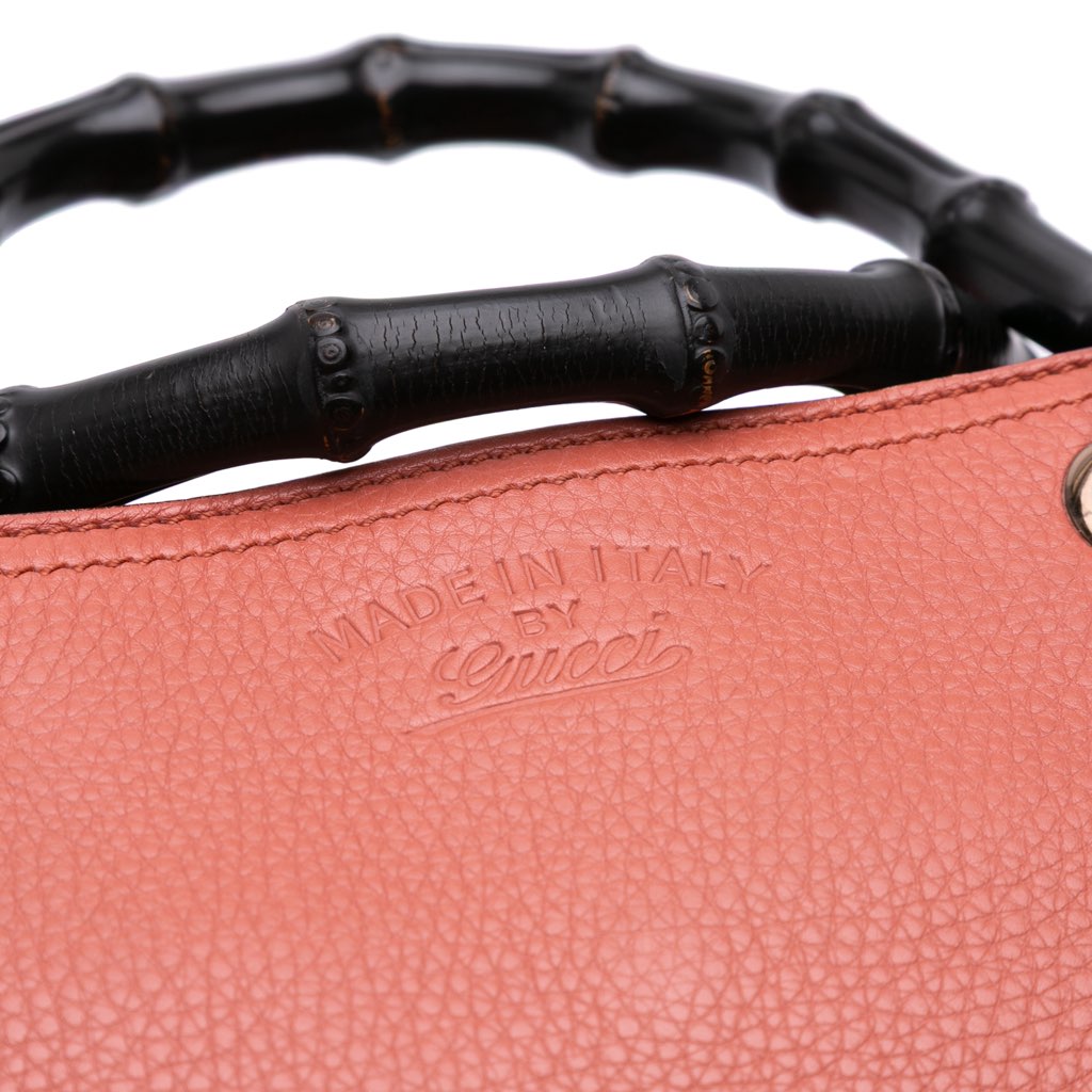 Gucci Medium Calfskin Bamboo Shopper Satchel - 5