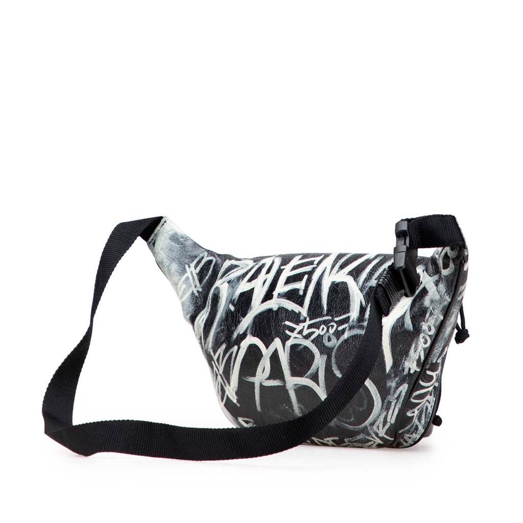 Balenciaga Lambskin Grafiti Explorer Belt Bag - 2