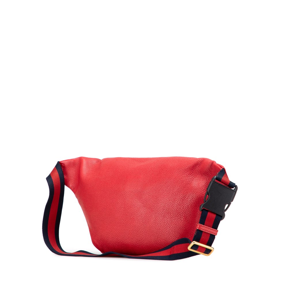 Gucci Grained Calfskin Logo Belt Bag - Back view