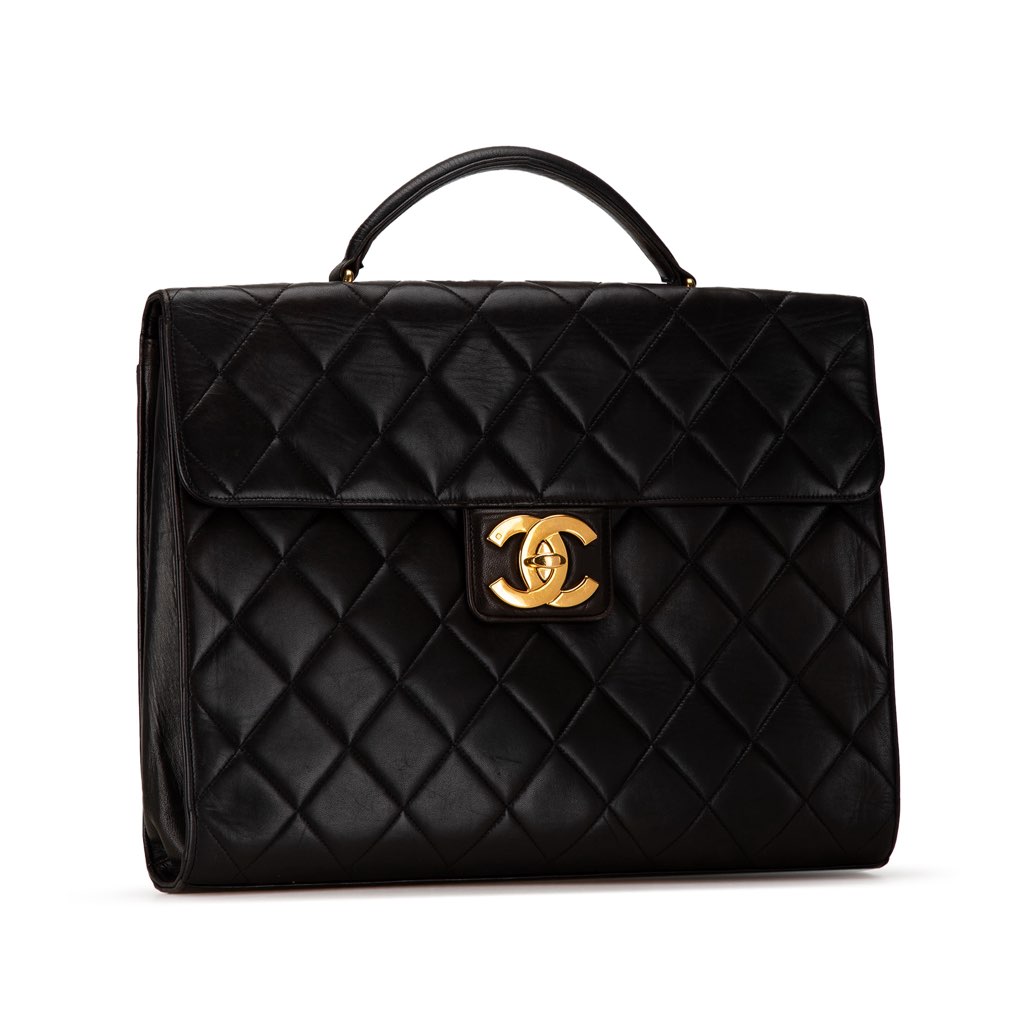 Chanel CC Quilted Lambskin Flap Briefcase - 2