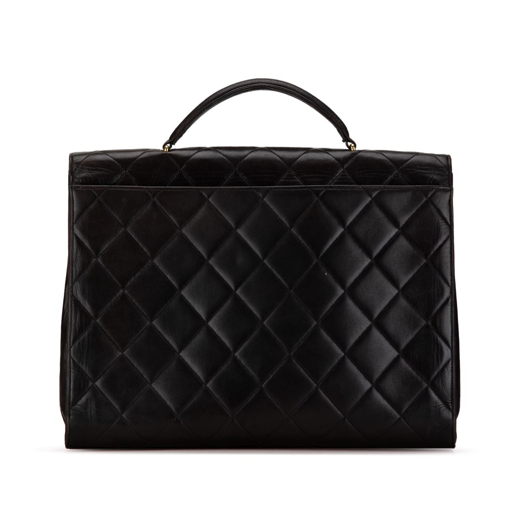 Chanel CC Quilted Lambskin Flap Briefcase - 3