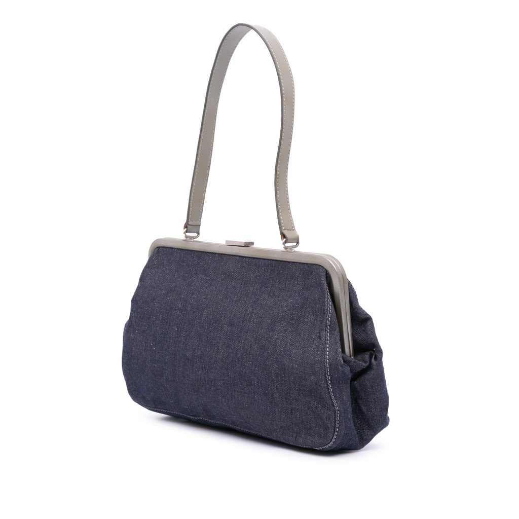 Burberry Denim Frame Shoulder Bag - Back view