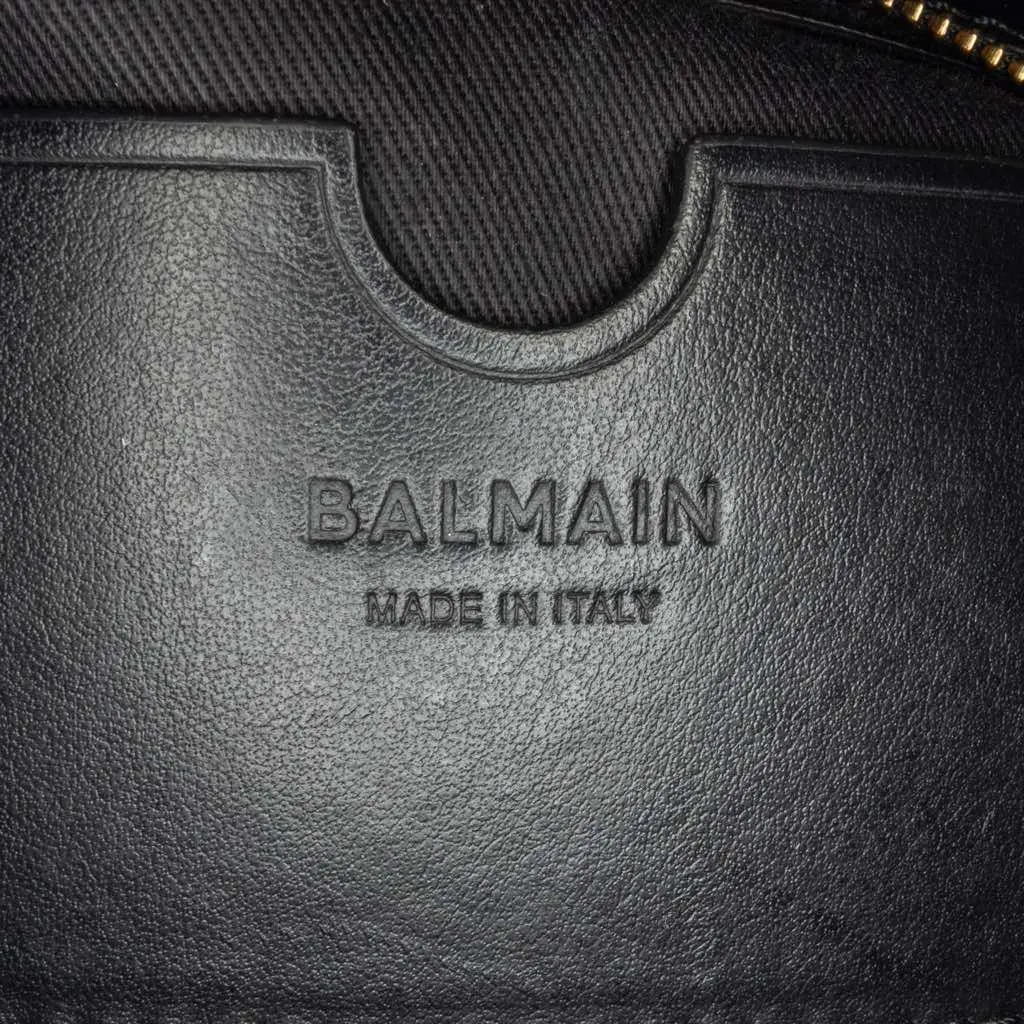 Balmain Canvas B-Army 26 Shoulder Bag Black Canvas Good - Box View