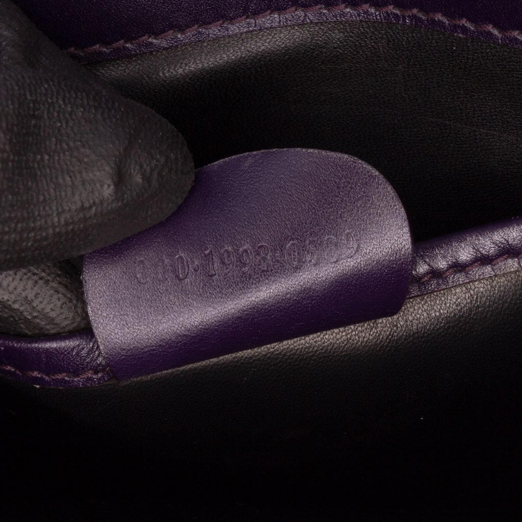 Gucci Croc Embossed Leather Broadway Envelope Shoulder Bag - Detail 1