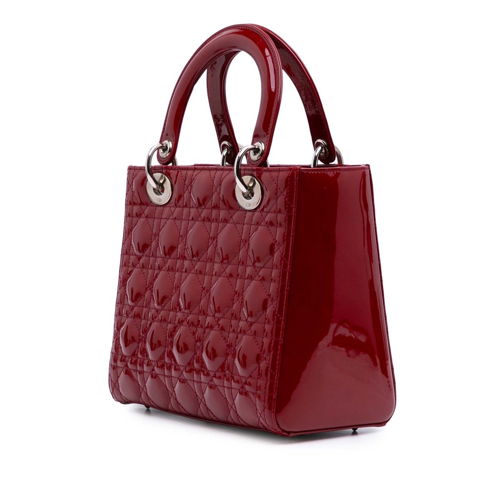 Dior Medium Patent Cannage Lady Dior - 2