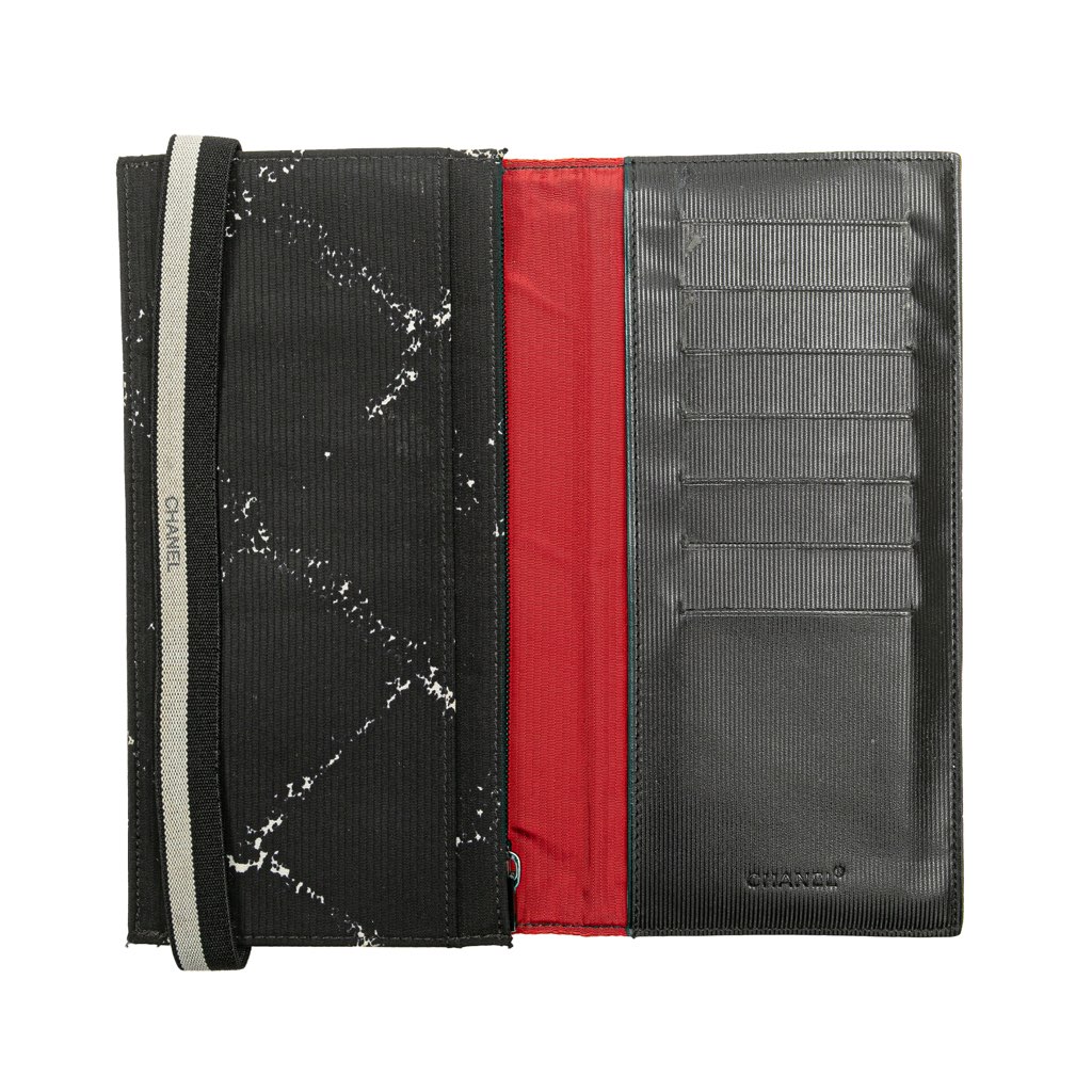 Chanel Old Travel Line Nylon Bifold Long Wallet - 4
