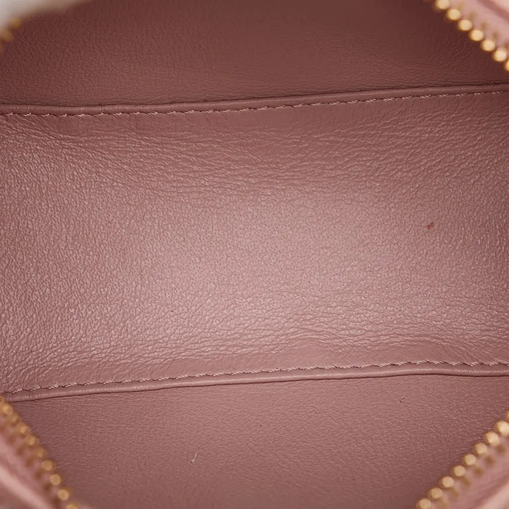 Celine Mini Grained Leather Chain Boston Pink Leather Very good - Box View