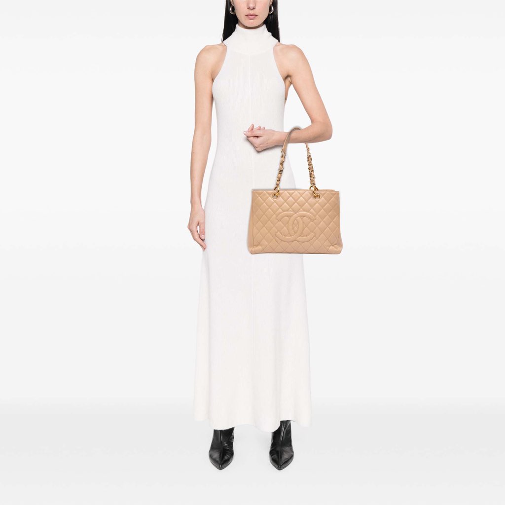 Chanel Caviar Grand Shopping Tote - Image 13