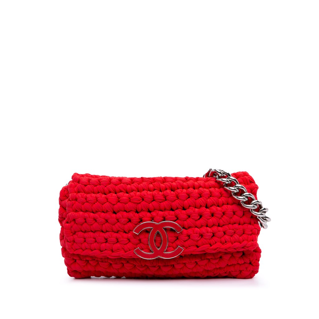 Chanel Neoprene Fancy Crochet Flap