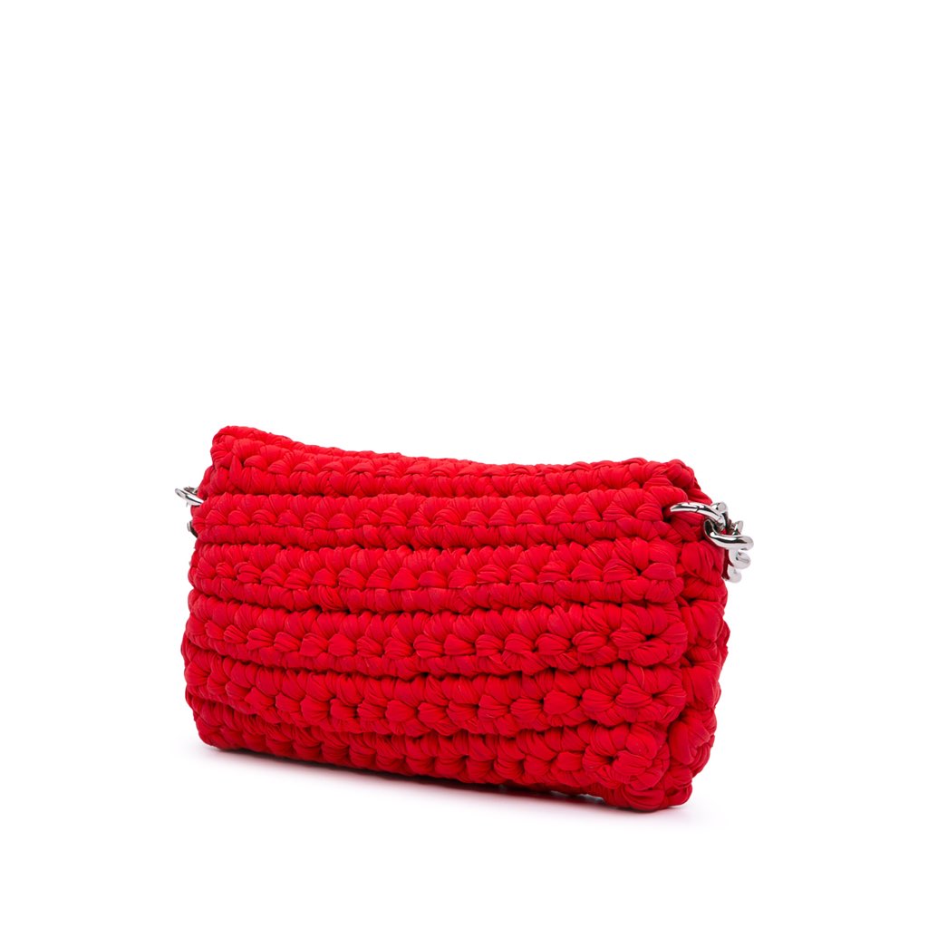 Chanel Neoprene Fancy Crochet Flap - Back view