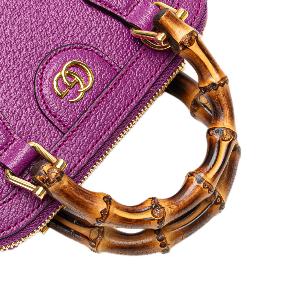 Gucci Mini Dollar Calfskin Bamboo Diana Dome Satchel - Image 13