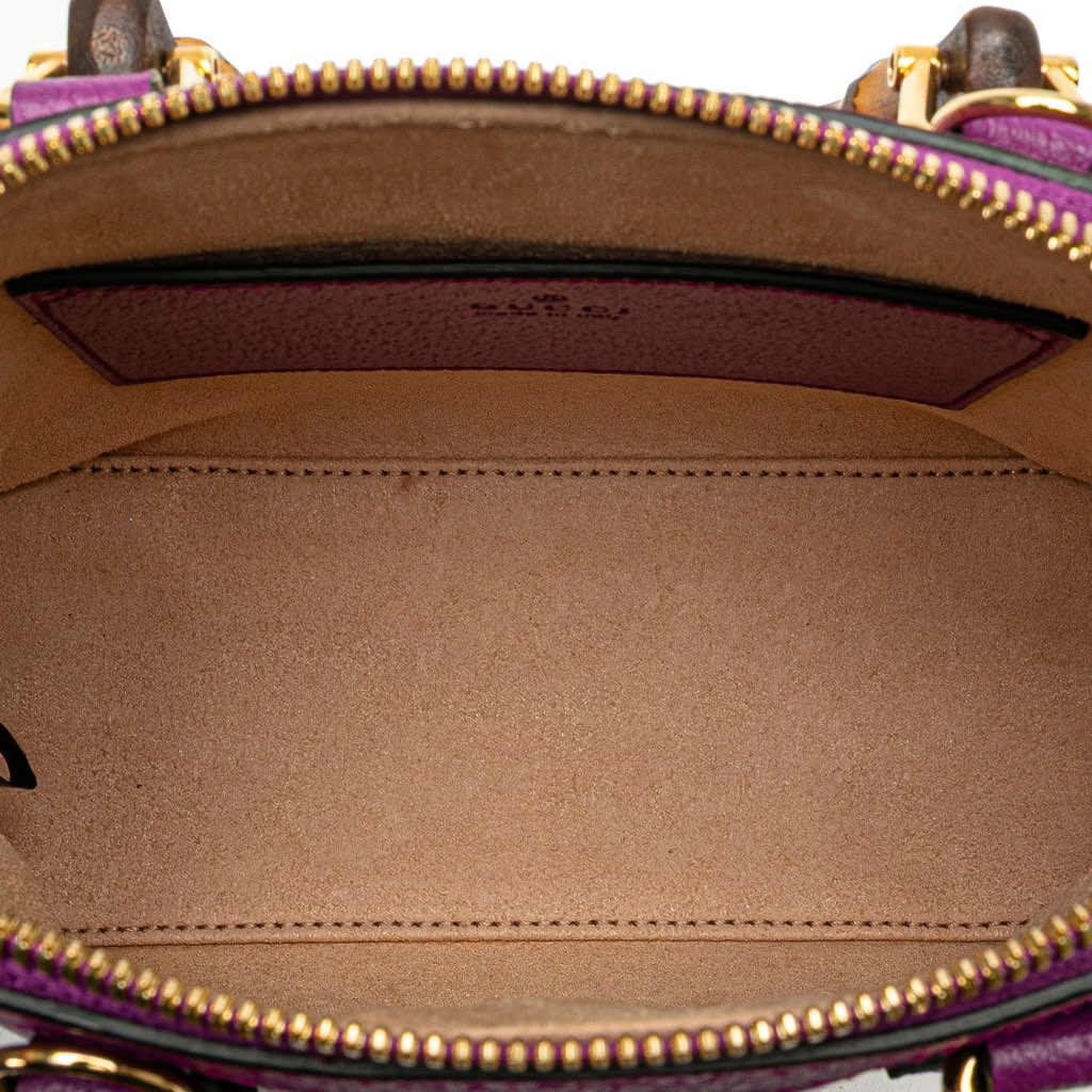Gucci Mini Dollar Calfskin Bamboo Diana Dome Satchel - 4