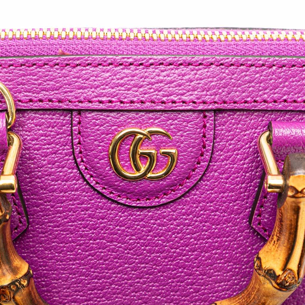 Gucci Mini Dollar Calfskin Bamboo Diana Dome Satchel - Detail 2