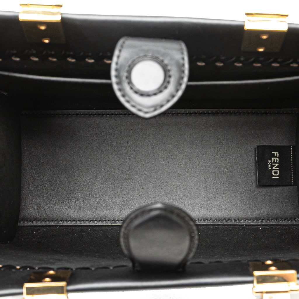 Fendi Small Whipstitch Leather Sunshine Shopper Tote - 4