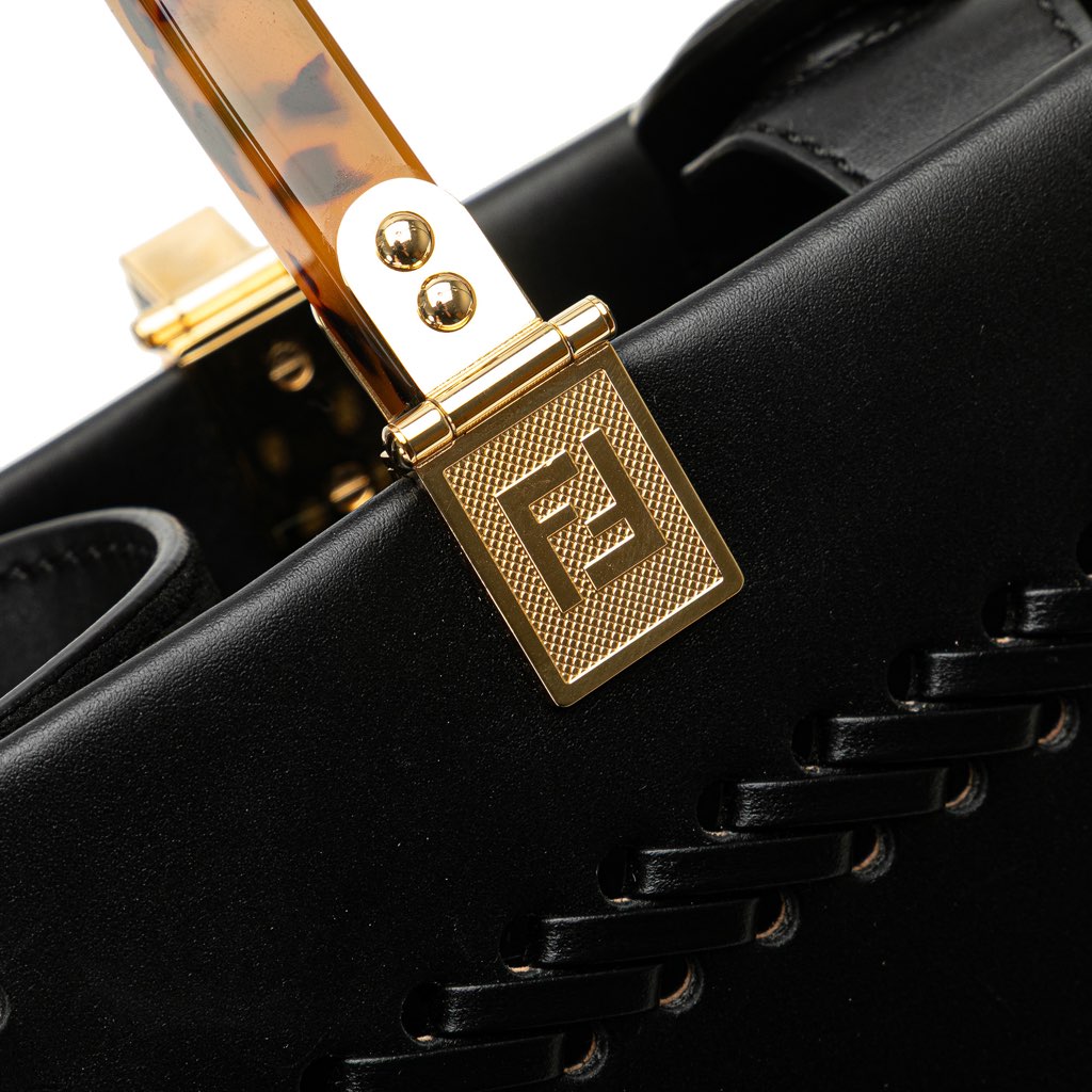 Fendi Small Whipstitch Leather Sunshine Shopper Tote - Image 11