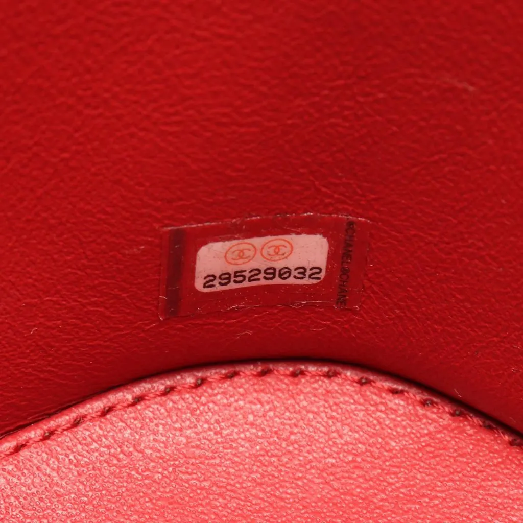 Chanel Quilted Lambskin Trendy CC Vanity Case Red Leather Good - Box View