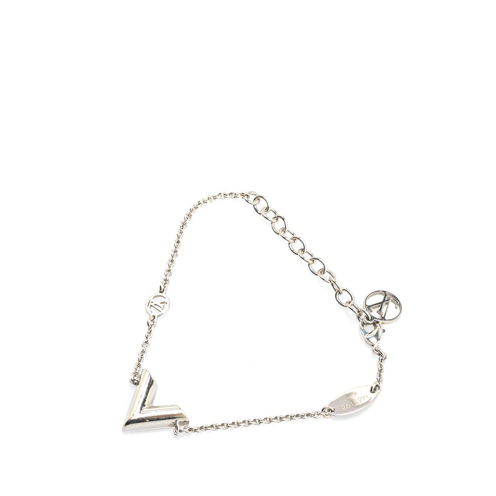 Louis Vuitton Silver Plated Essential V Supple Bracelet - 2
