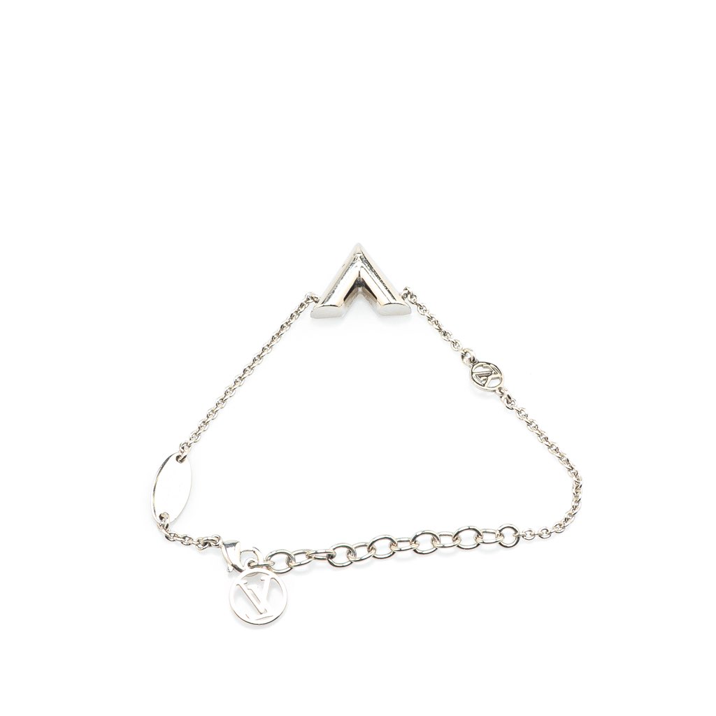 Louis Vuitton Silver Plated Essential V Supple Bracelet - 3